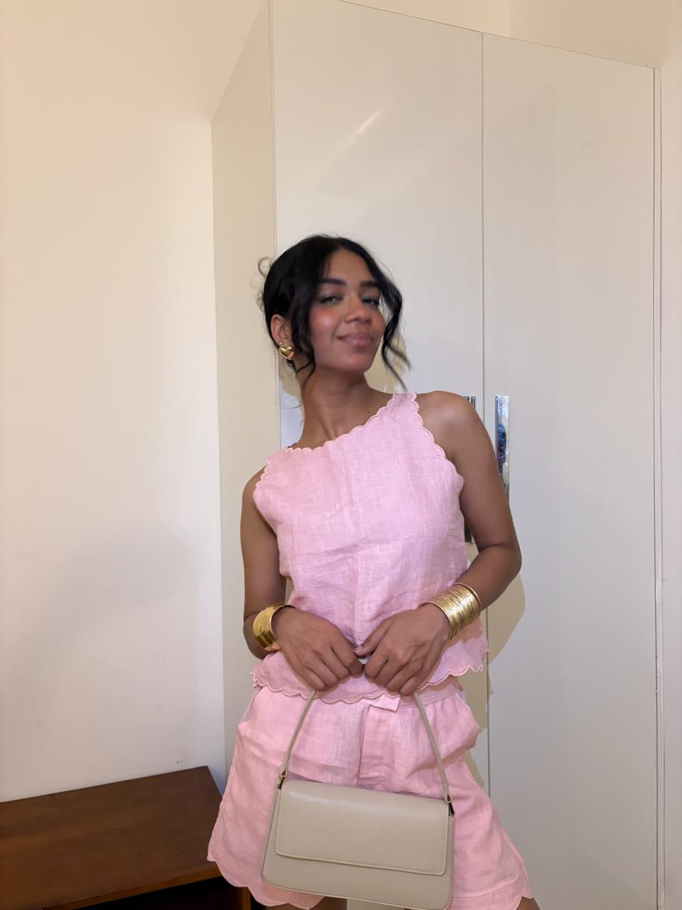 JADE PINK LINEN COORD SET