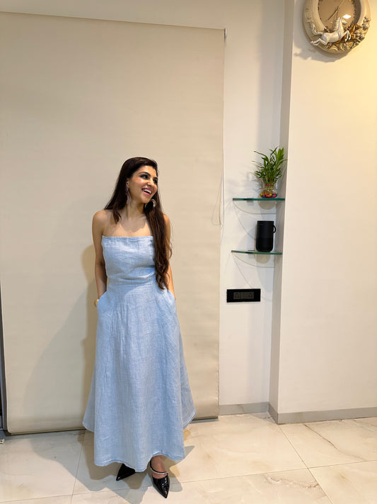 RAYA BLUE TUBE DRESS