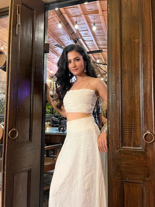 NADIA OFF WHITE SKIRT SET