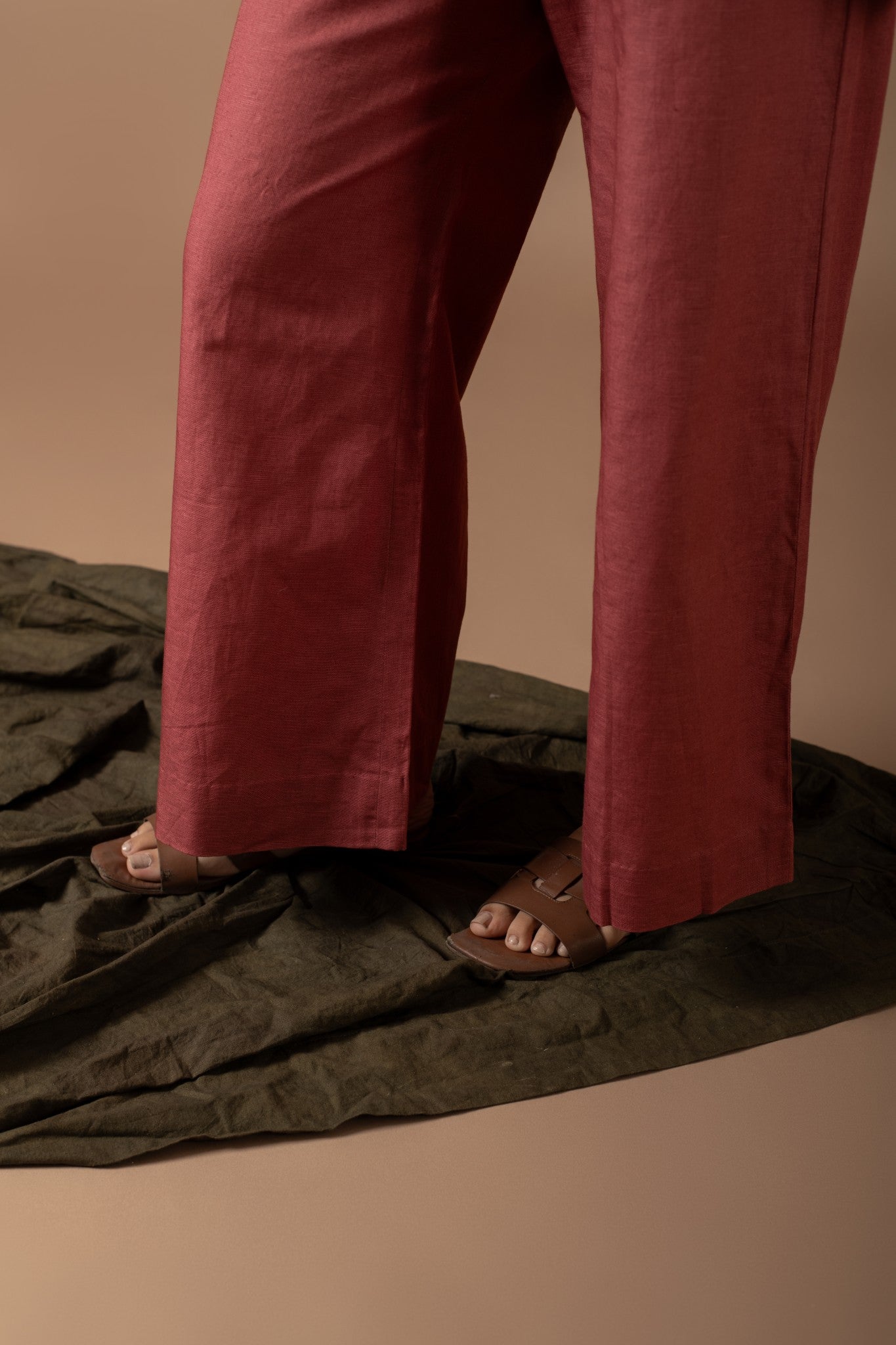 LUCIANA RUST ONE SHOULDER ASYMMETRICAL SET