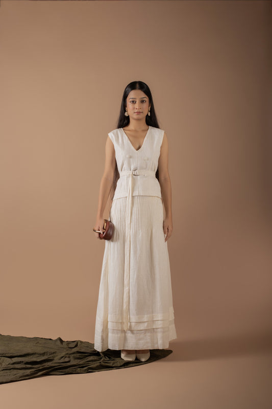 MIA OFF WHITE SKIRT SET