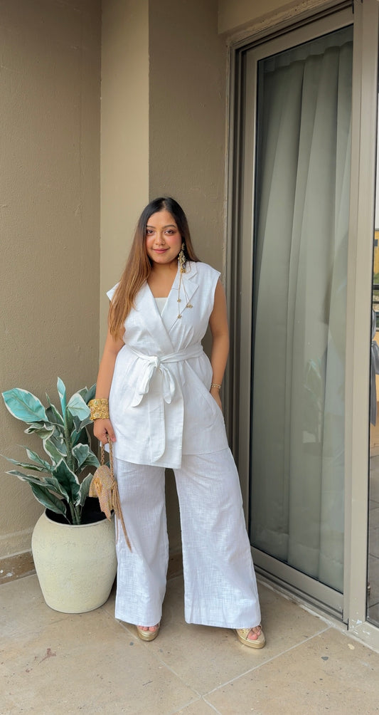 OLIVIA LINEN BLAZER SET