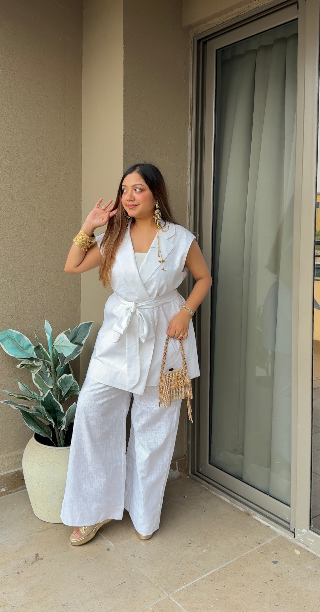 OLIVIA LINEN BLAZER SET