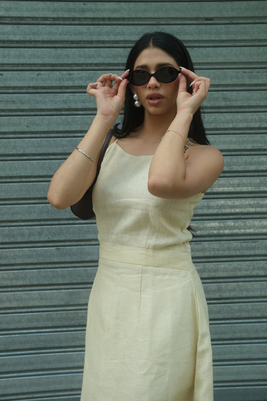 LEAH LINEN HALTER DRESSS