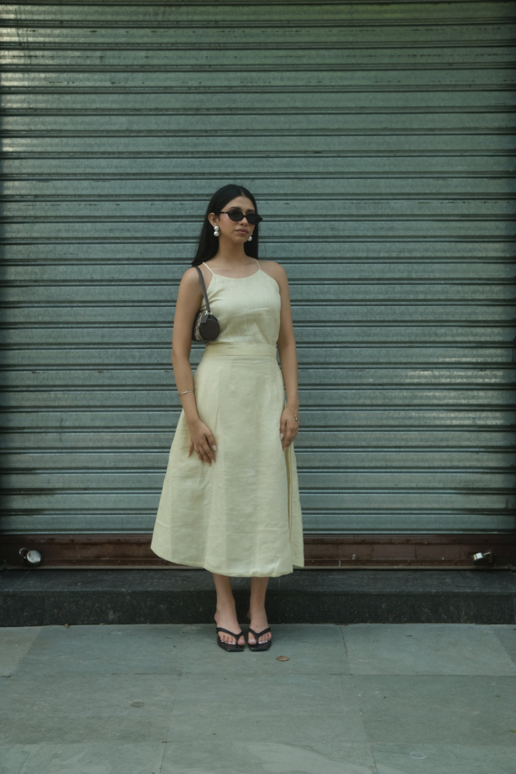 LEAH LINEN HALTER DRESSS