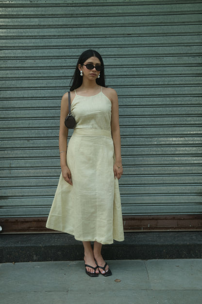 LEAH LINEN HALTER DRESSS