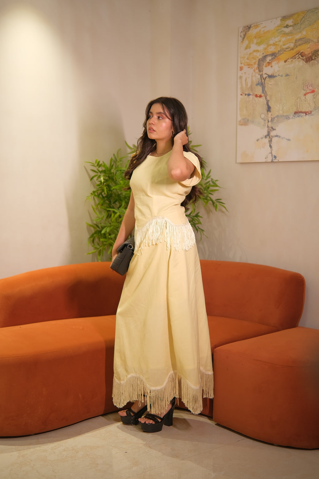 VALERIE LINEN LACE SKIRT SET