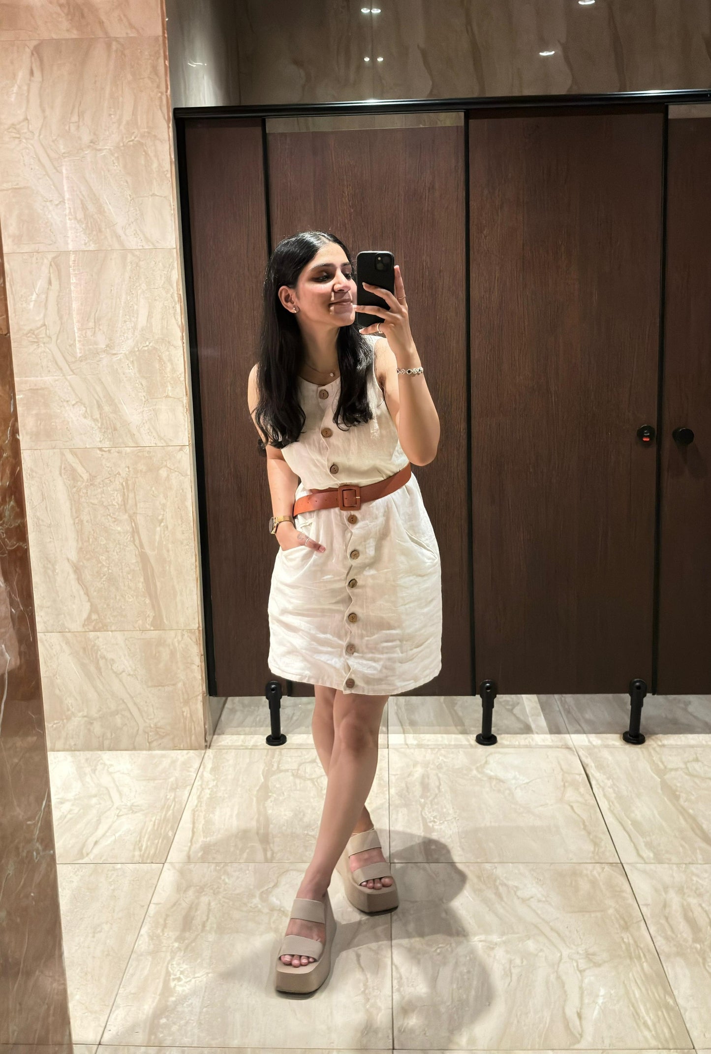 LILY OFF WHITE SCALLOPE DRESS