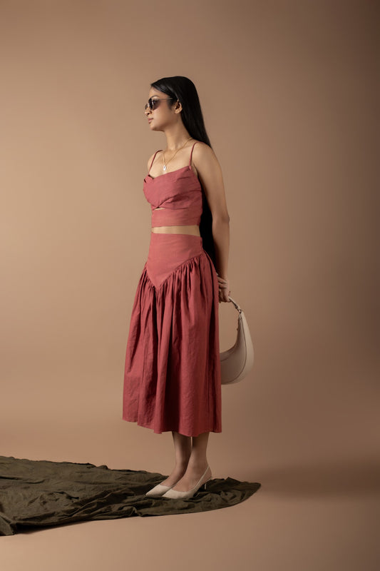 EMMA RUST SKIRT SET
