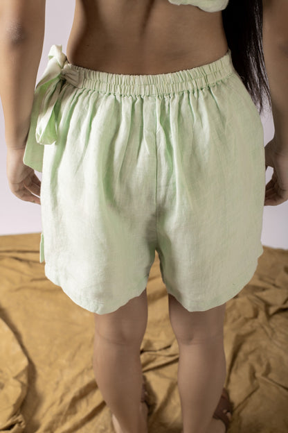 DAPHNE MINT GREEN BUSTIER AND SKORTS