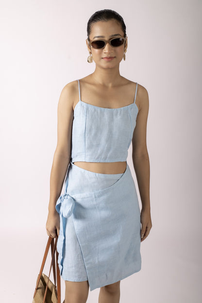 HAZEL BLUE WRAP AROUND DRESS